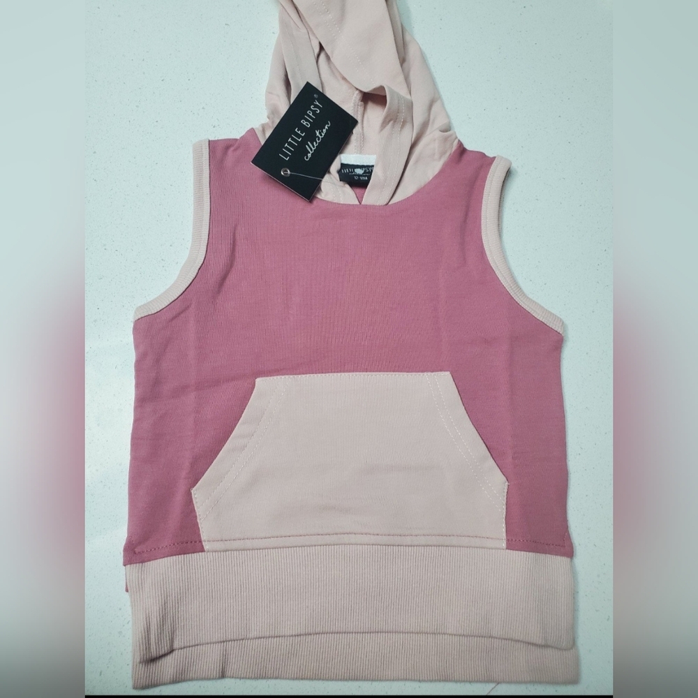 Little bipsy 12-18m hoodie tank top NWT